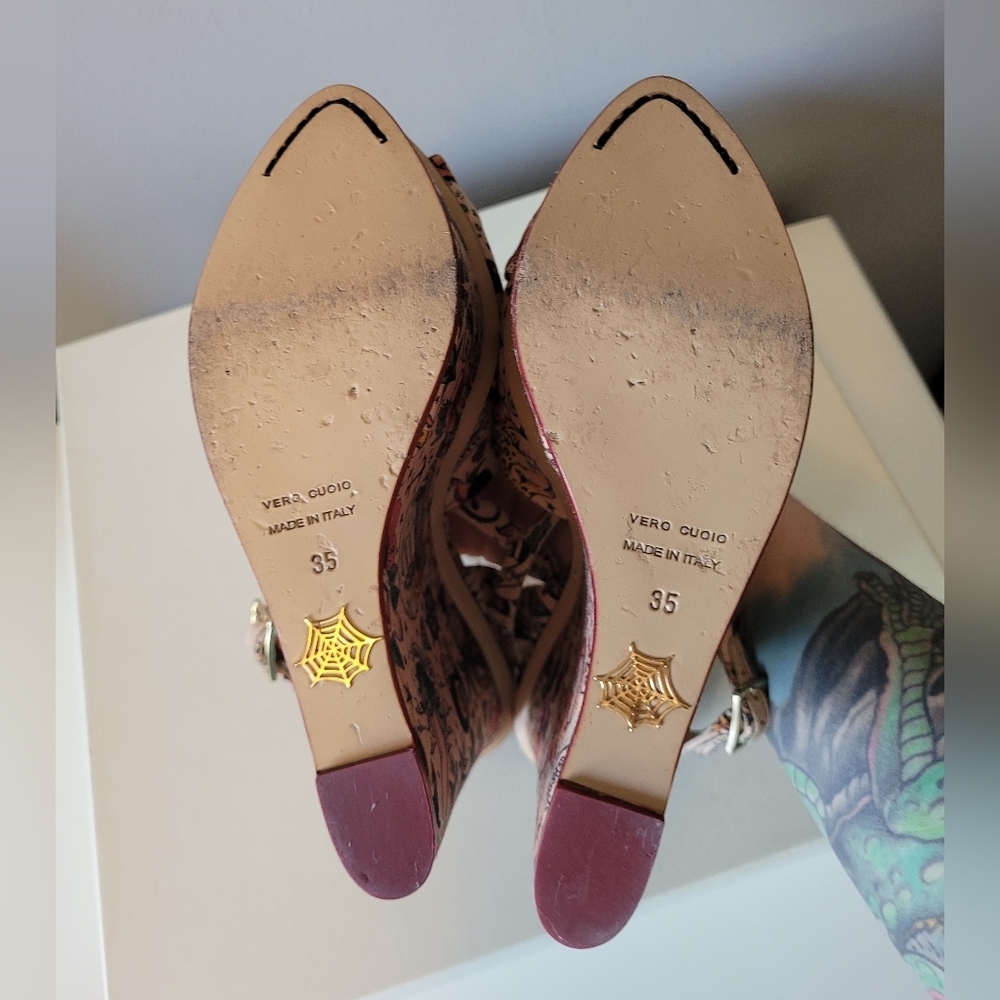 Charlotte Olympia Miranda Inked Wedges, VGUC, Size 5 - Picture 11 of 13